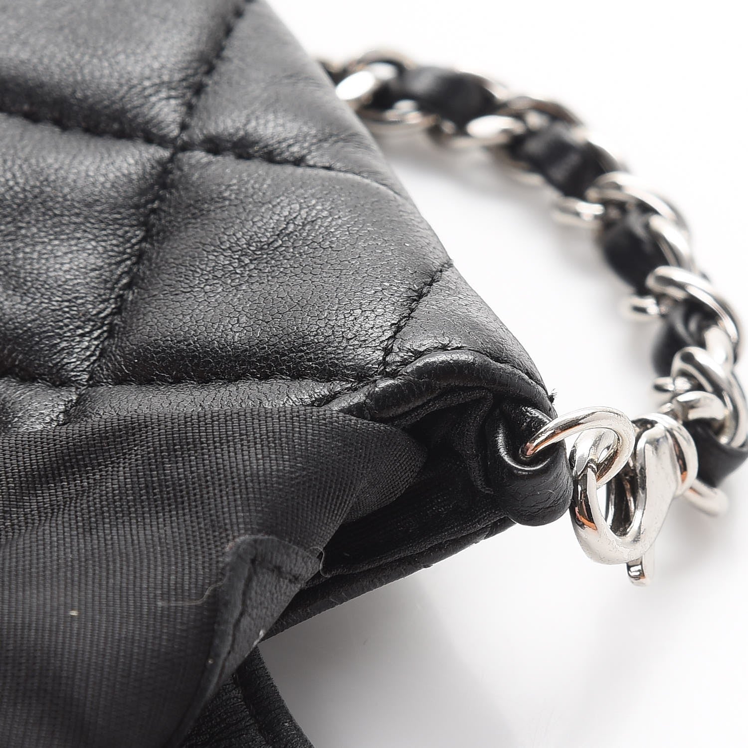 Chanel Lambskin Quilted Phone Case Black 9 of 11