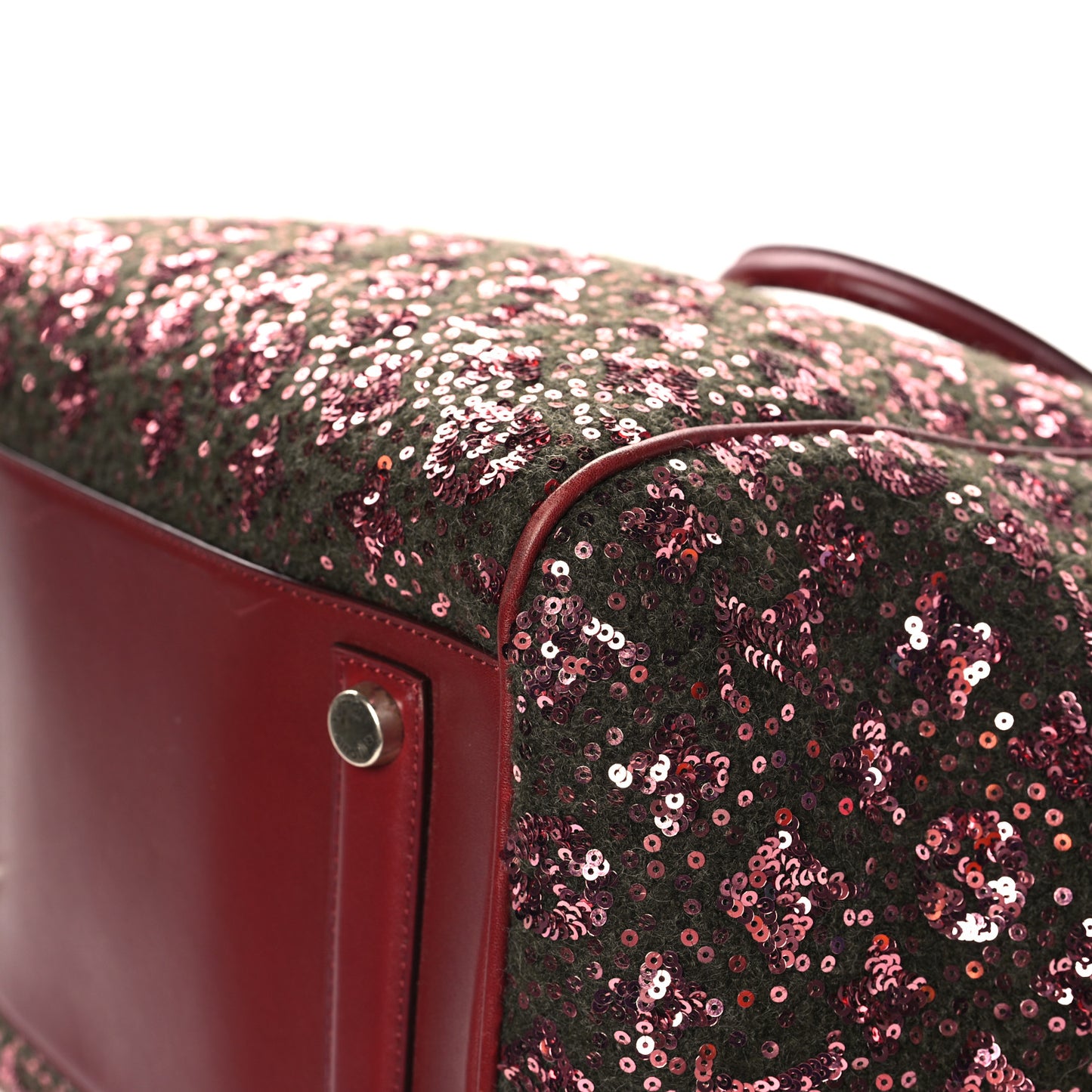 Sequin Monogram Sunshine Express North South Burgundy