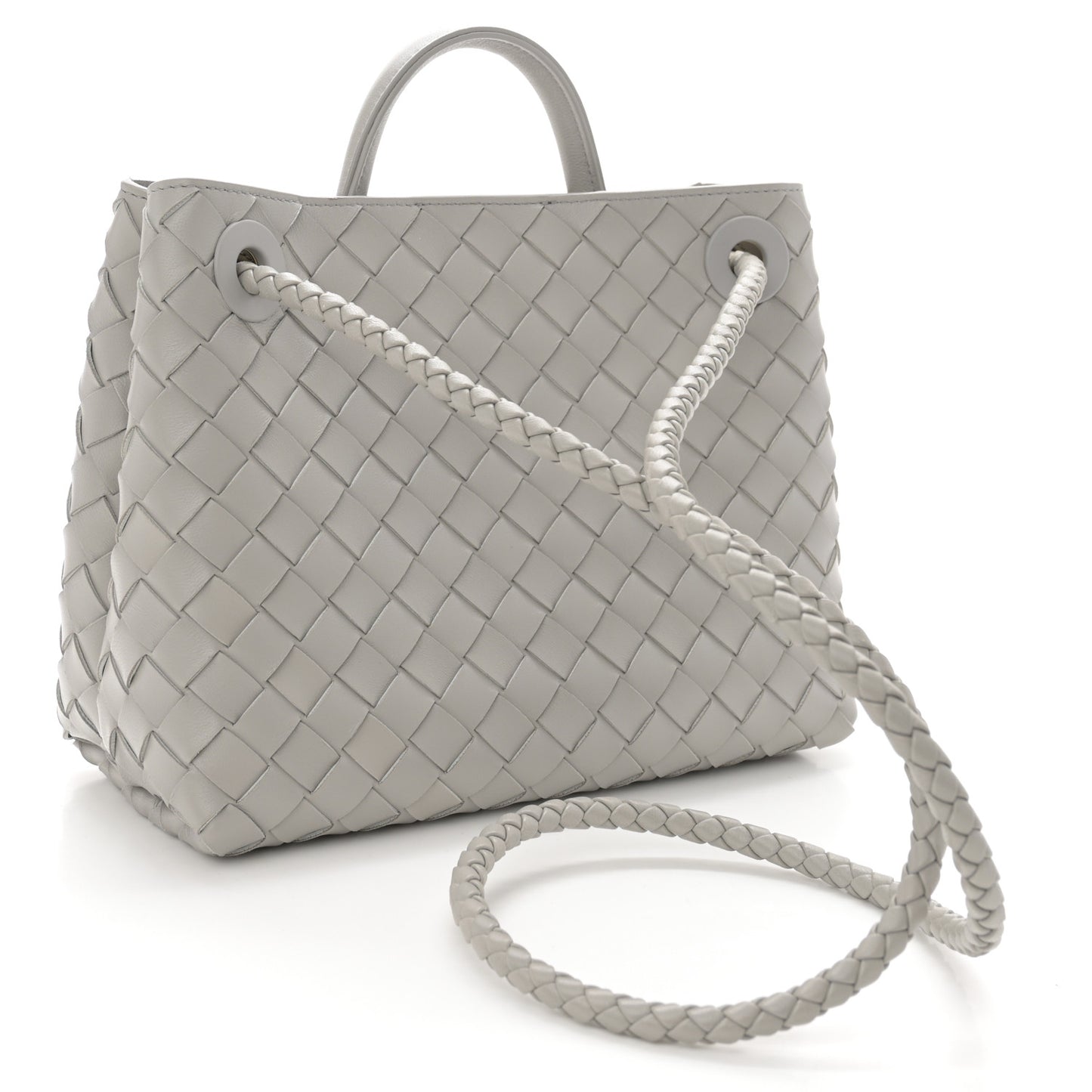 Nappa Intrecciato Small Andiamo Shoulder Bag Sterling