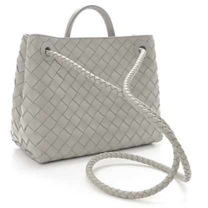 Bottega Veneta Nappa Intrecciato Small Andiamo Shoulder Bag Sterling 3 of 10