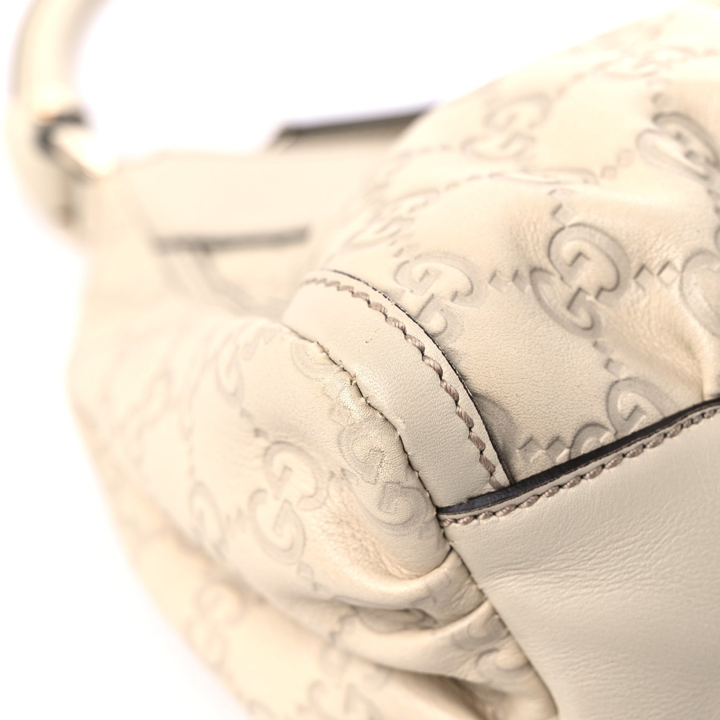 Guccissima Medium D Gold Hobo Off White
