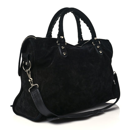 Balenciaga Baby Daim Suede Classic Silver Hardware City Black 3 of 7