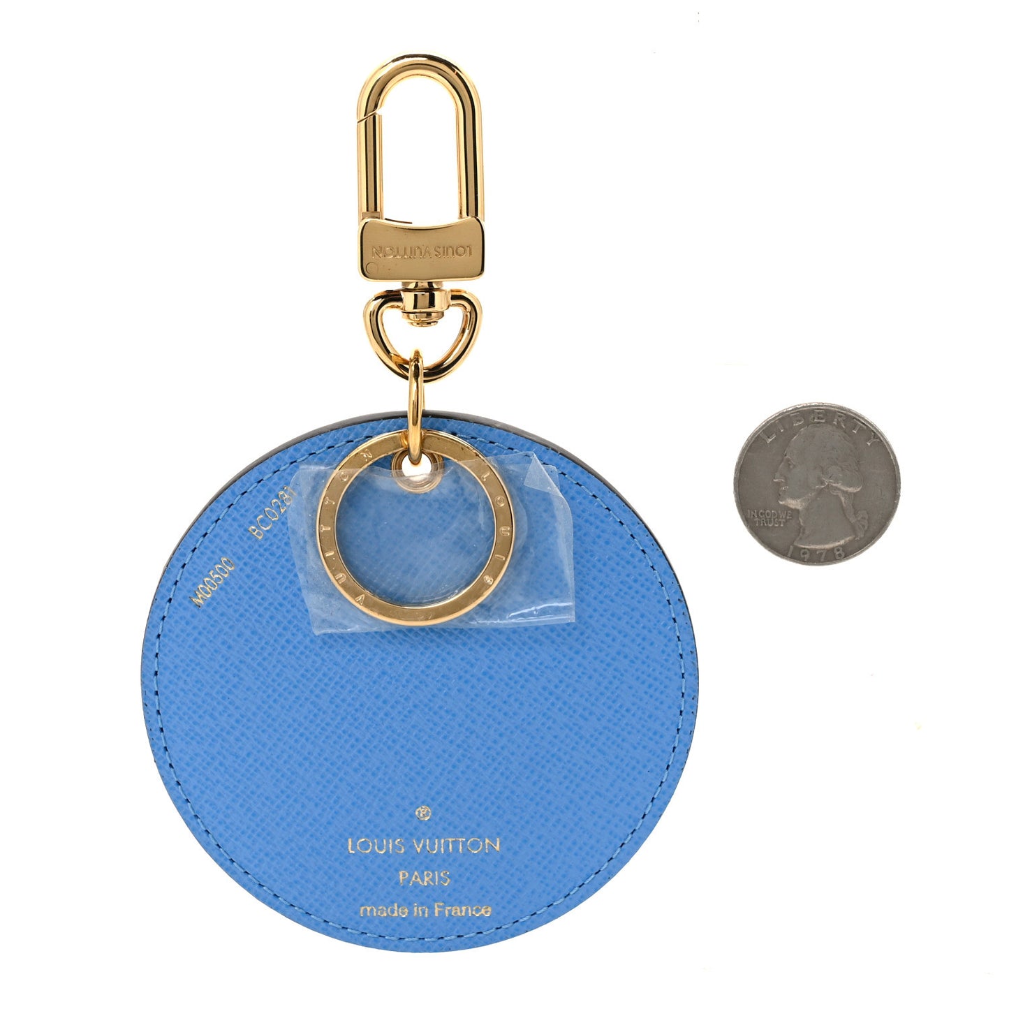 Monogram 2021 Christmas Animation China Wall Bag Charm Key Ring Myosotis Blue
