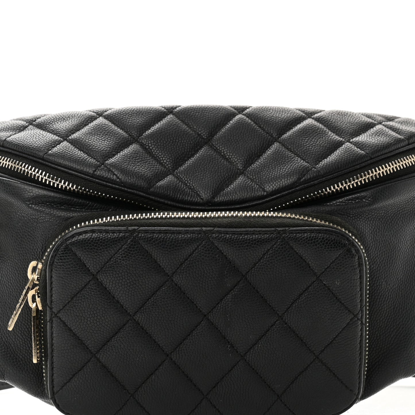 Caviar Quilted Business Affinity Waist Belt Bag Black