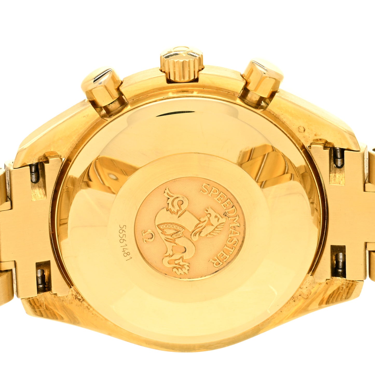 Stainless 18K Yellow Gold 39mm Speedmaster Chronograph Automatic Watch Silver 3111.10