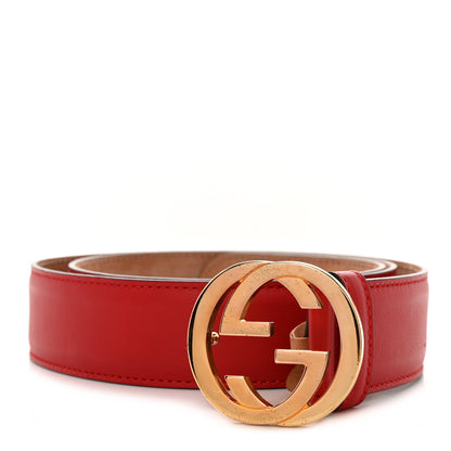 Gucci Moon Calfskin Interlocking G 37mm Belt 90 36 Tabasco 1 of 5