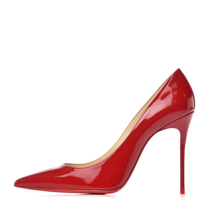 Christian Louboutin Patent Decollete 554 100 Pumps 40.5 Loubi Red 1 of 9