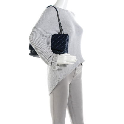 Chanel Lambskin Quilted Jumbo Chanel 3 Flap Navy 3 of 8