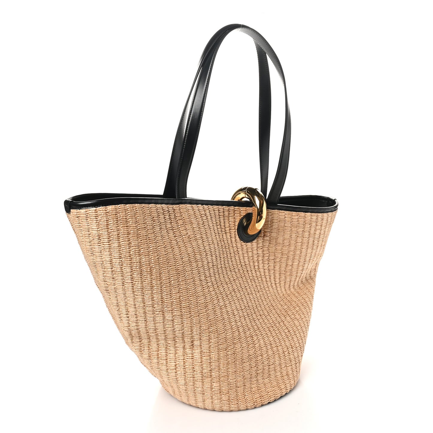 Raffia Calfskin The Bambola Ivory Black