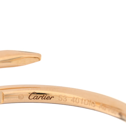 Cartier 18K Yellow Gold Small Juste Un Clou Ring 53 6.5 4 of 5