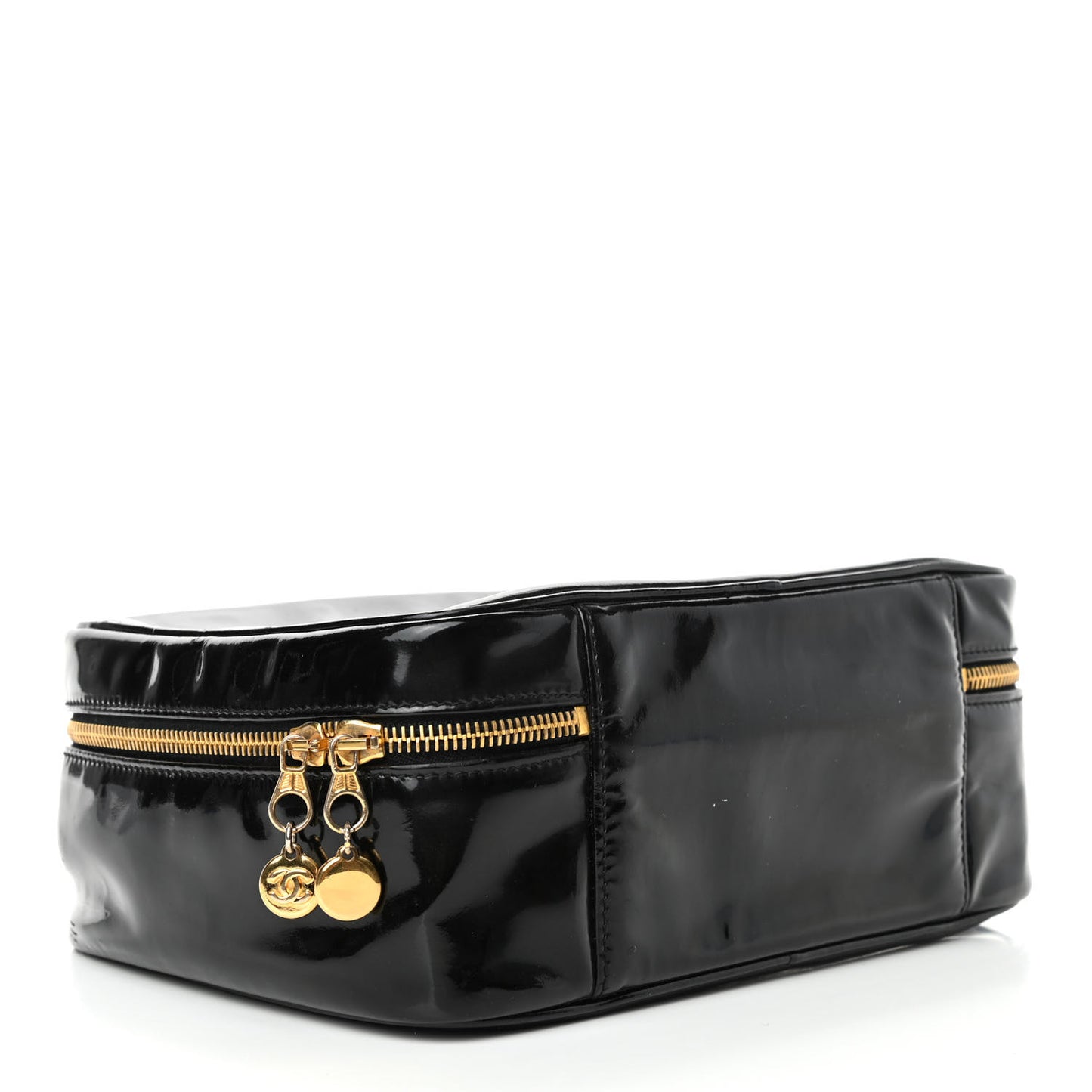 Patent CC Vanity Cosmetic Case Black