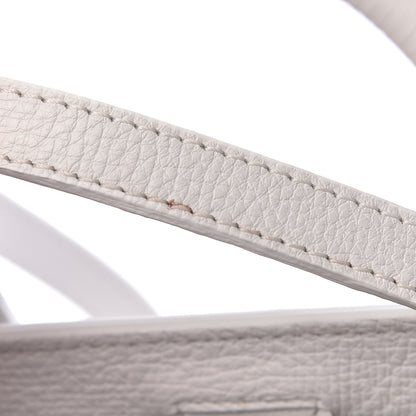 Burberry Grainy Calfskin House Check Small Banner Tote Chalk White 13 of 13