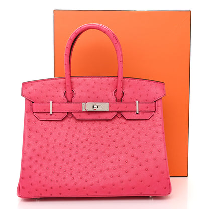 Hermes Ostrich Birkin 30 Rose Tyrien 13 of 13