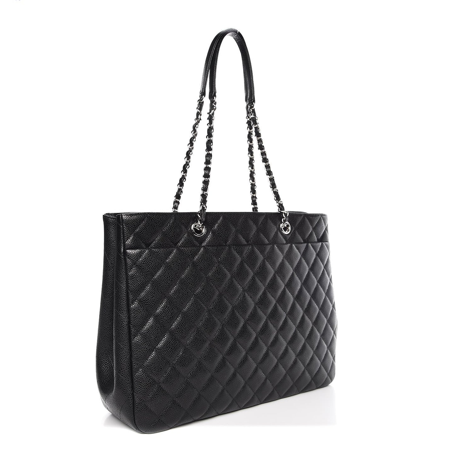Calfskin Quilted Timeless Tote Black