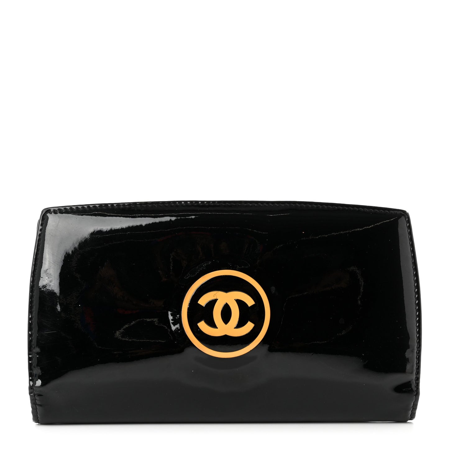 Patent CC Trousse Maquil Yen Wallet Black