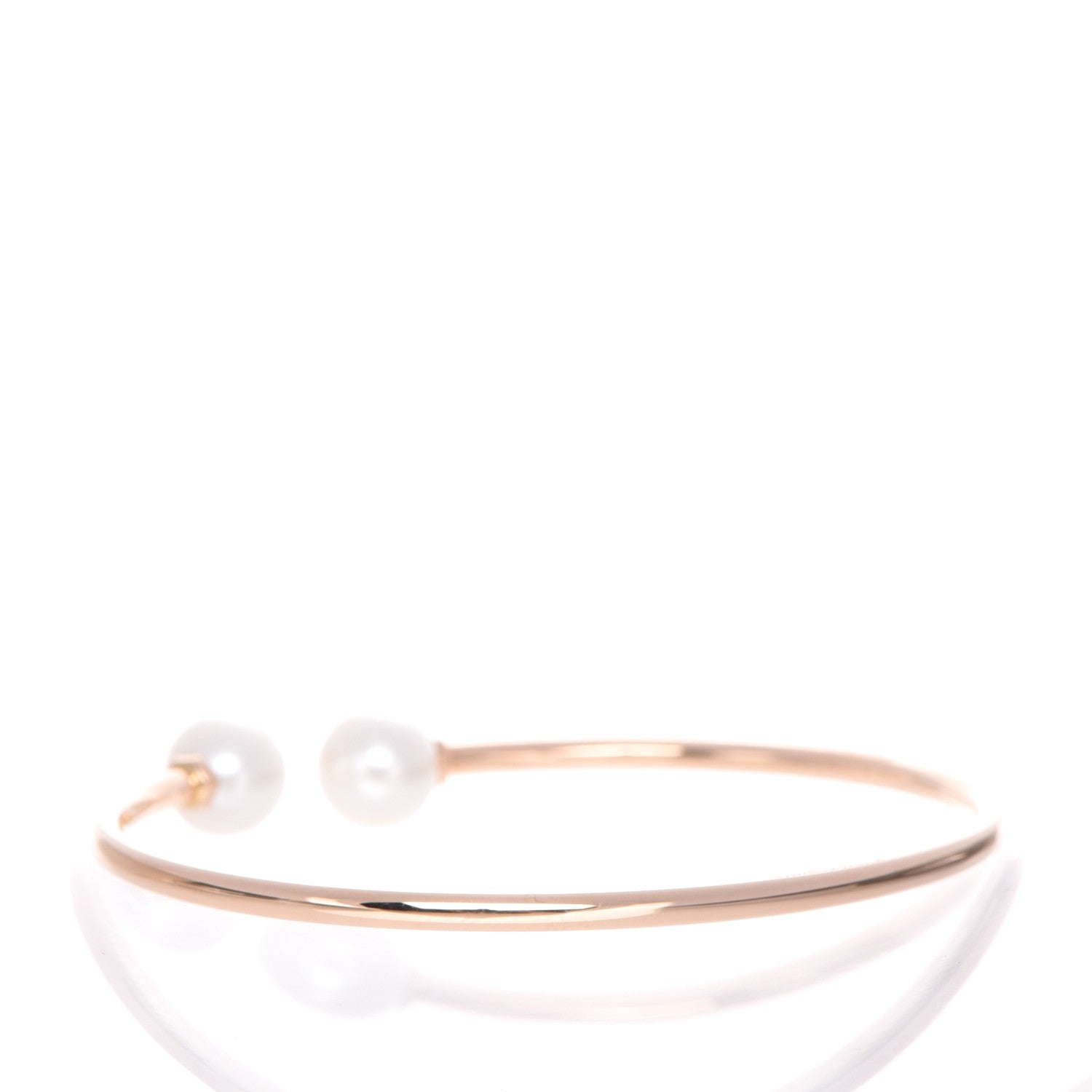 Tiffany 18K Rose Gold Pearl 8mm HardWear Ball Wire Bracelet 3 of 4