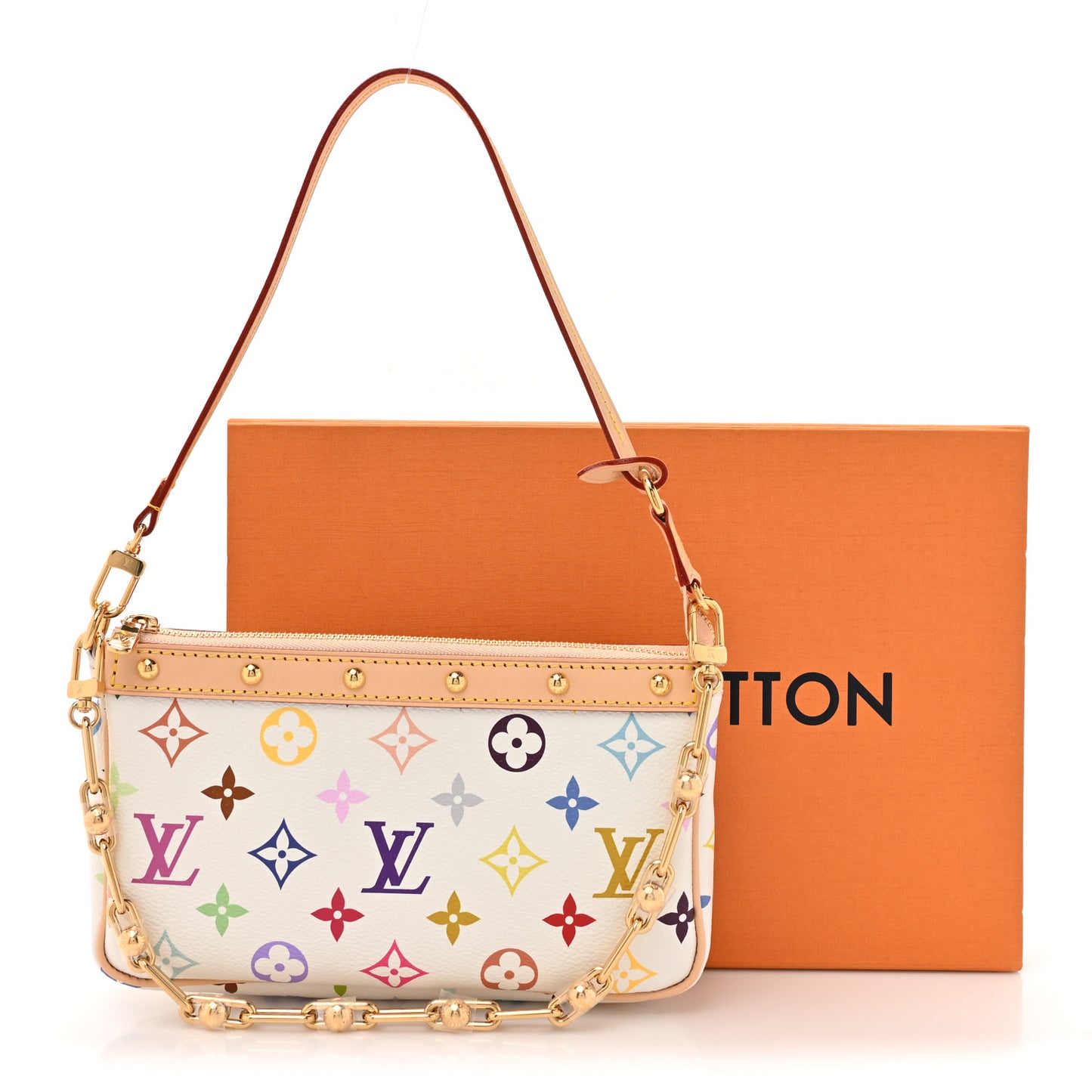 LV X TM Monogram Multicolor Pochette Accessories White