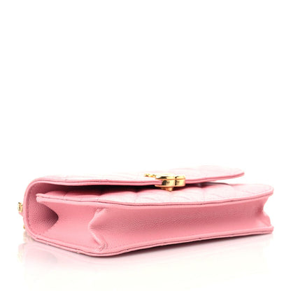Chanel Caviar Quilted Flap Phone Holder With Chain Light Pink 3 of 10