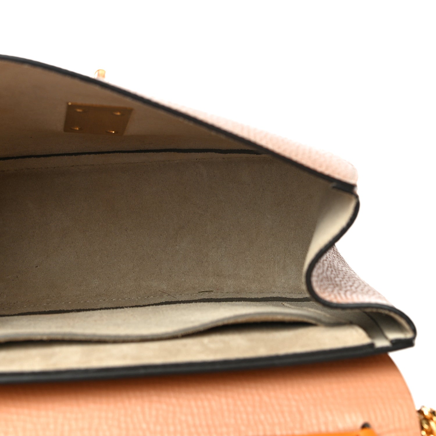 Chloe Grained Calfskin Lambskin Bi-Color Drew Shoulder Bag Wet Sand Sunflower 5 of 19