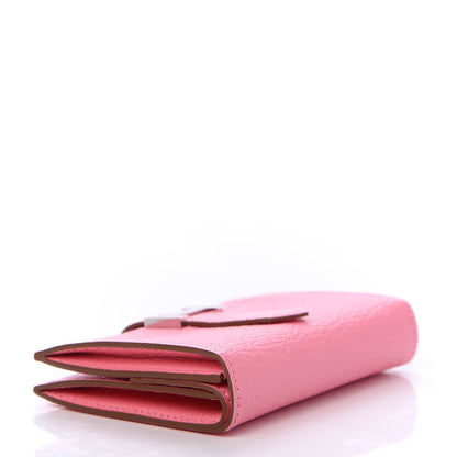 Hermes Chevre Mysore Mini Bearn Wallet Rose Confetti 4 of 7