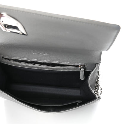 Christian Dior Grained Calfskin Medium Diorama Flap Bag Gris 5 of 9