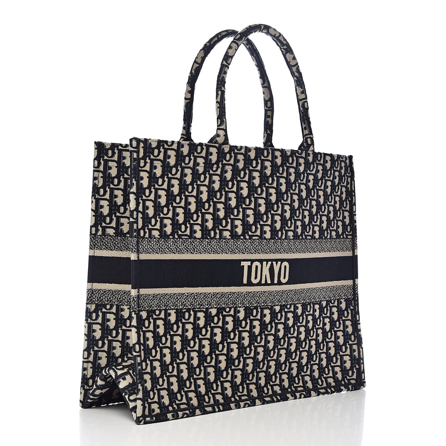 Christian Dior Oblique Book Tote Blue Multicolor 3 of 11