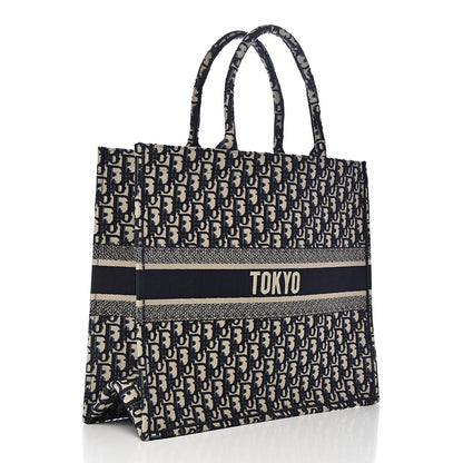 Christian Dior Oblique Book Tote Blue Multicolor 3 of 11