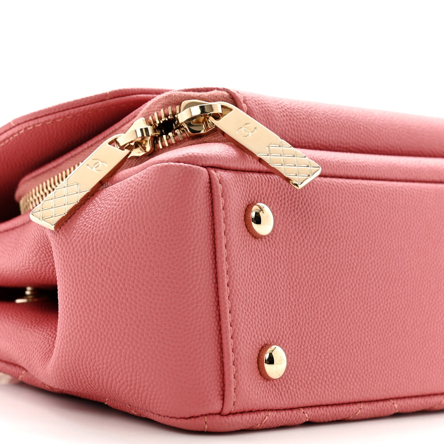 Caviar Quilted Small Business Affinity Flap Dark Pink