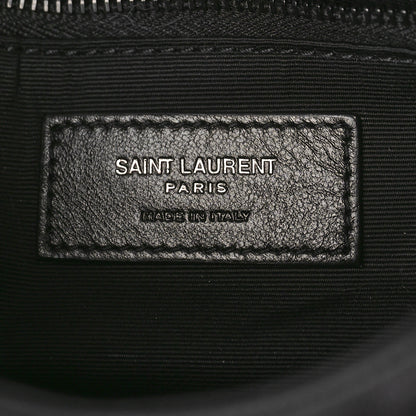 Saint Laurent Lambskin Quilted Toy Loulou Puffer Monogram Monochrome Chain Satchel Black 6 of 9
