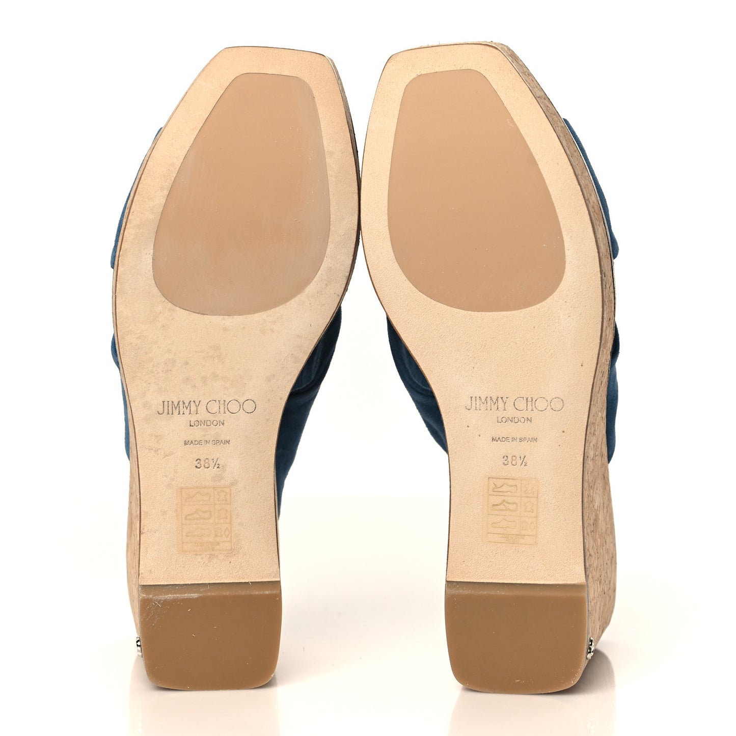 Suede Narisa 90 Wedge Mules 38.5 Blue