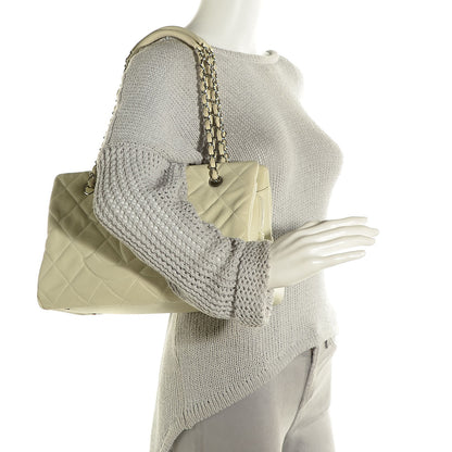 Chanel Caviar Quilted Timeless CC Shopping Tote White 2 of 7