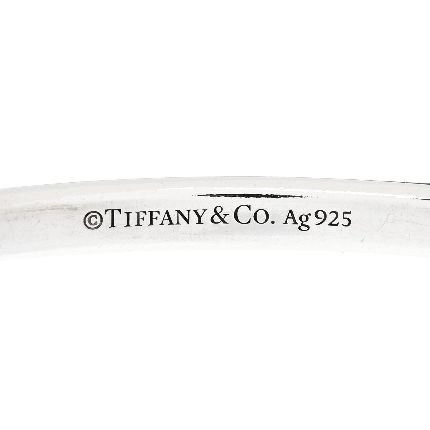 Tiffany Sterling Silver Narrow Makers Cuff Bracelet 3 of 5