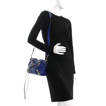 Balenciaga Chevre Gold Metallic Edge Hardware Mini City Bleu Roi 2 of 8