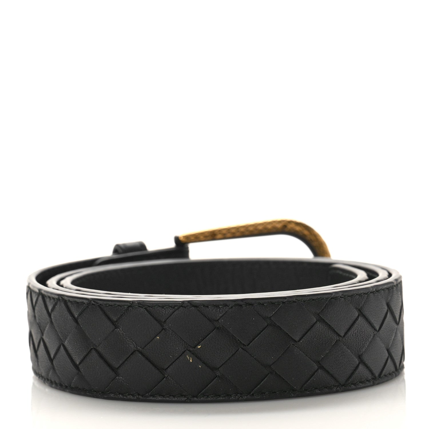 Bottega Veneta Nappa Intrecciato Belt 85 34 Black 2 of 3