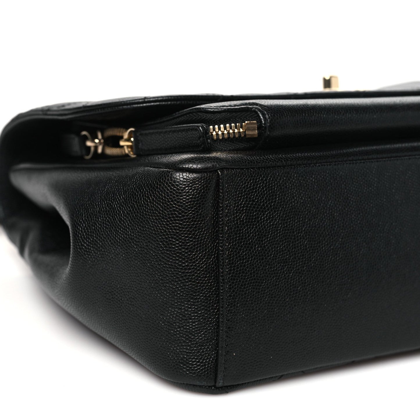 Caviar Quilted Large Business Affinity Flap Black