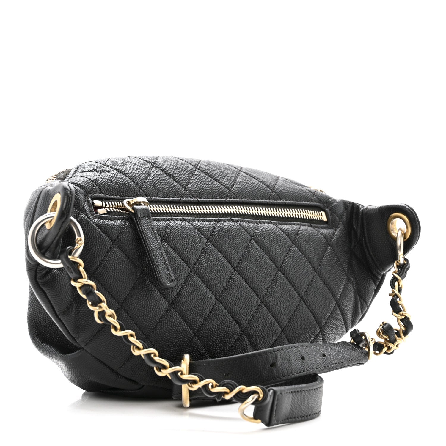 Chanel Caviar Quilted Filigree Waist Bag Black 3 of 14