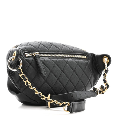 Chanel Caviar Quilted Filigree Waist Bag Black 3 of 14