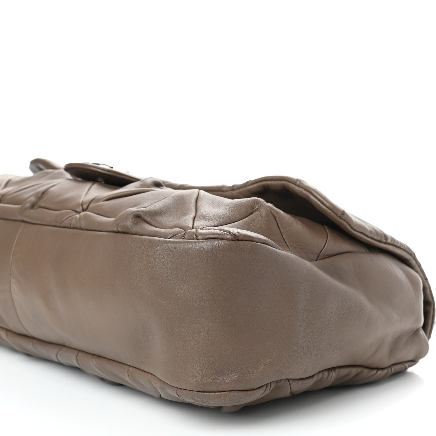 Chanel Lambskin Quilted Jumbo Origami Soft Squares Flap Khaki 10 of 10
