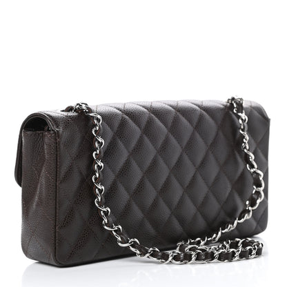 Chanel Caviar Quilted East West Flap Dark Brown 3 of 12