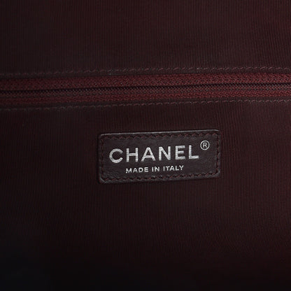 Chanel Glazed Calfskin Quilted Large Tote Black 6 of 9