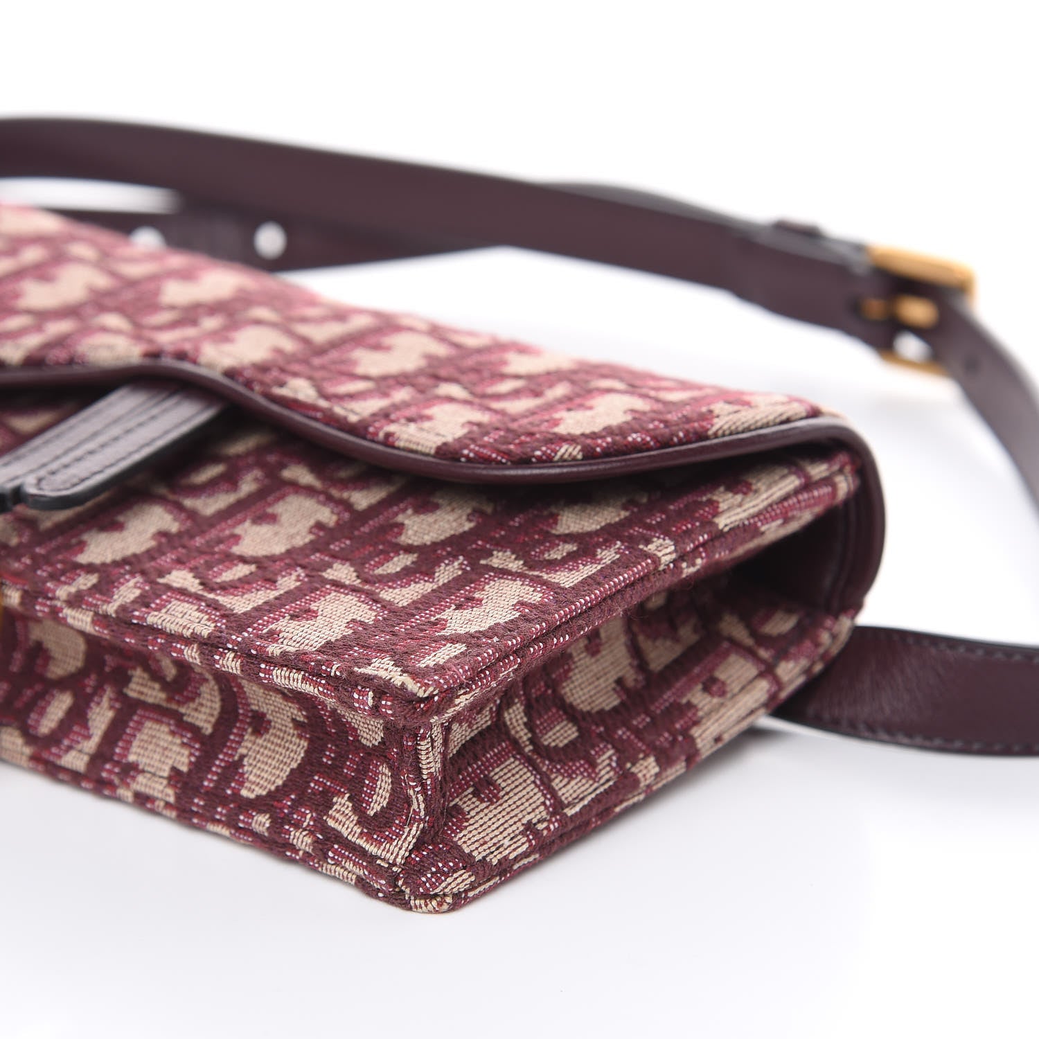 Christian Dior Oblique Saddle Belt Bag Bordeaux 9 of 11