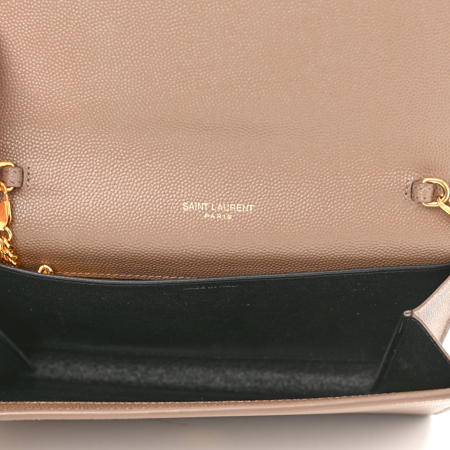 Grain De Poudre Monogram Uptown Chain Wallet Taupe