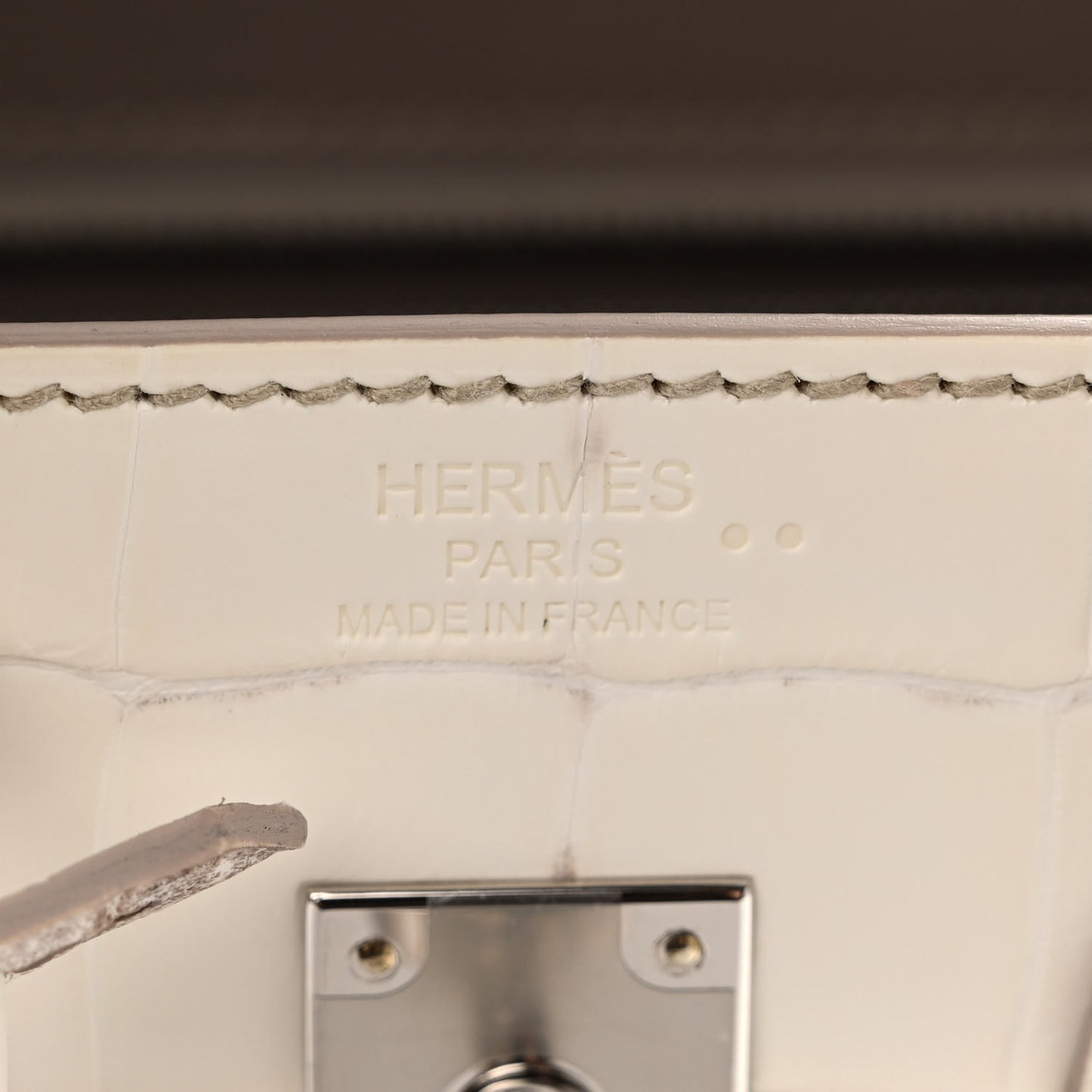 Matte Niloticus Crocodile Himalaya Birkin 25 Blanc