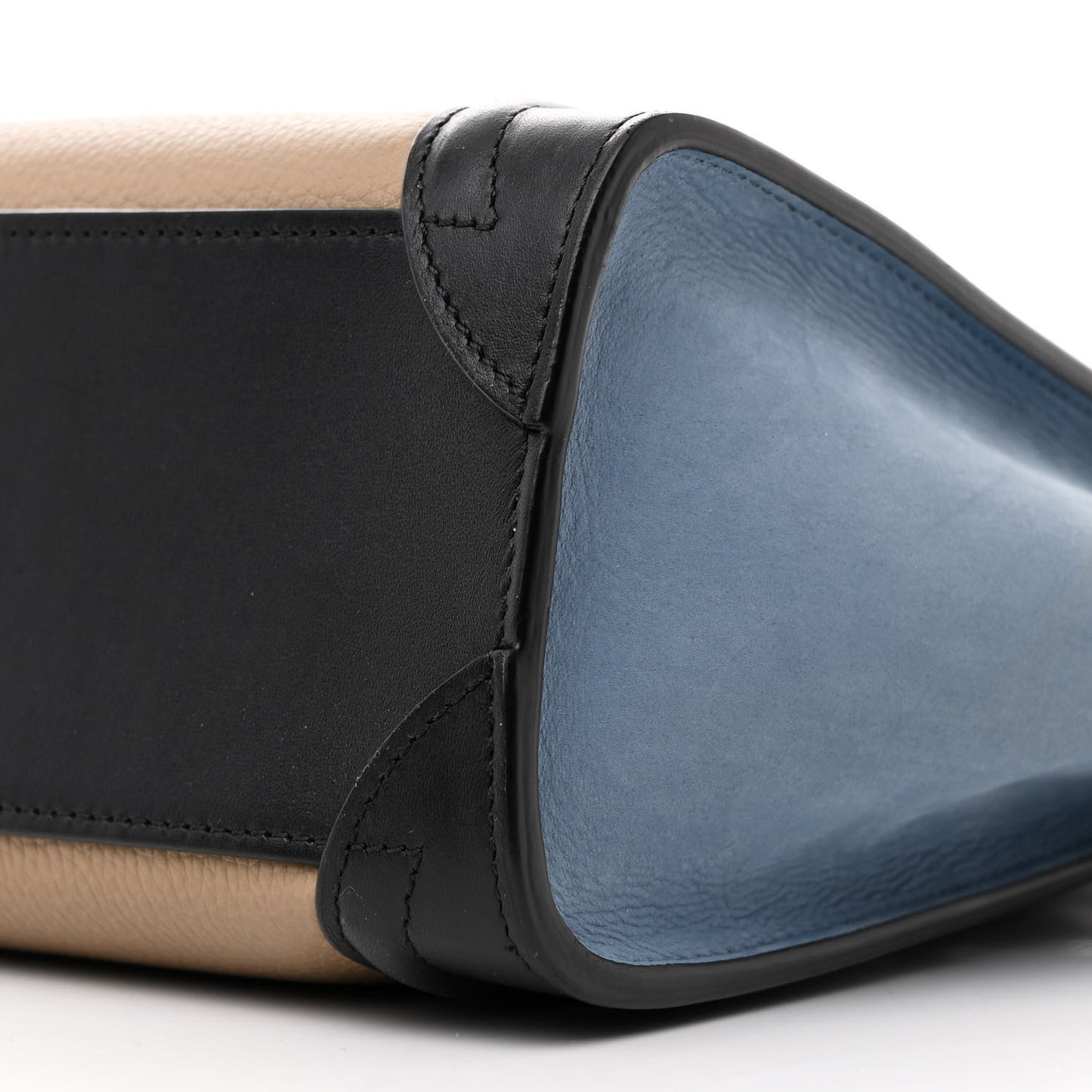 Elephant Calfskin Nano Tri-Color Luggage Beige