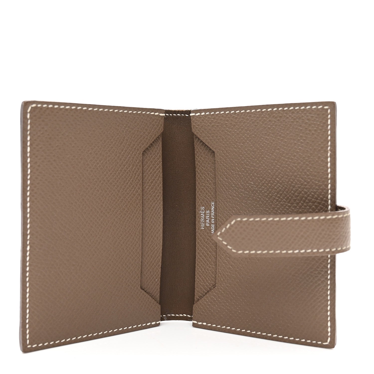 Hermes Epsom Bearn Card Holder Wallet Etoupe 5 of 8