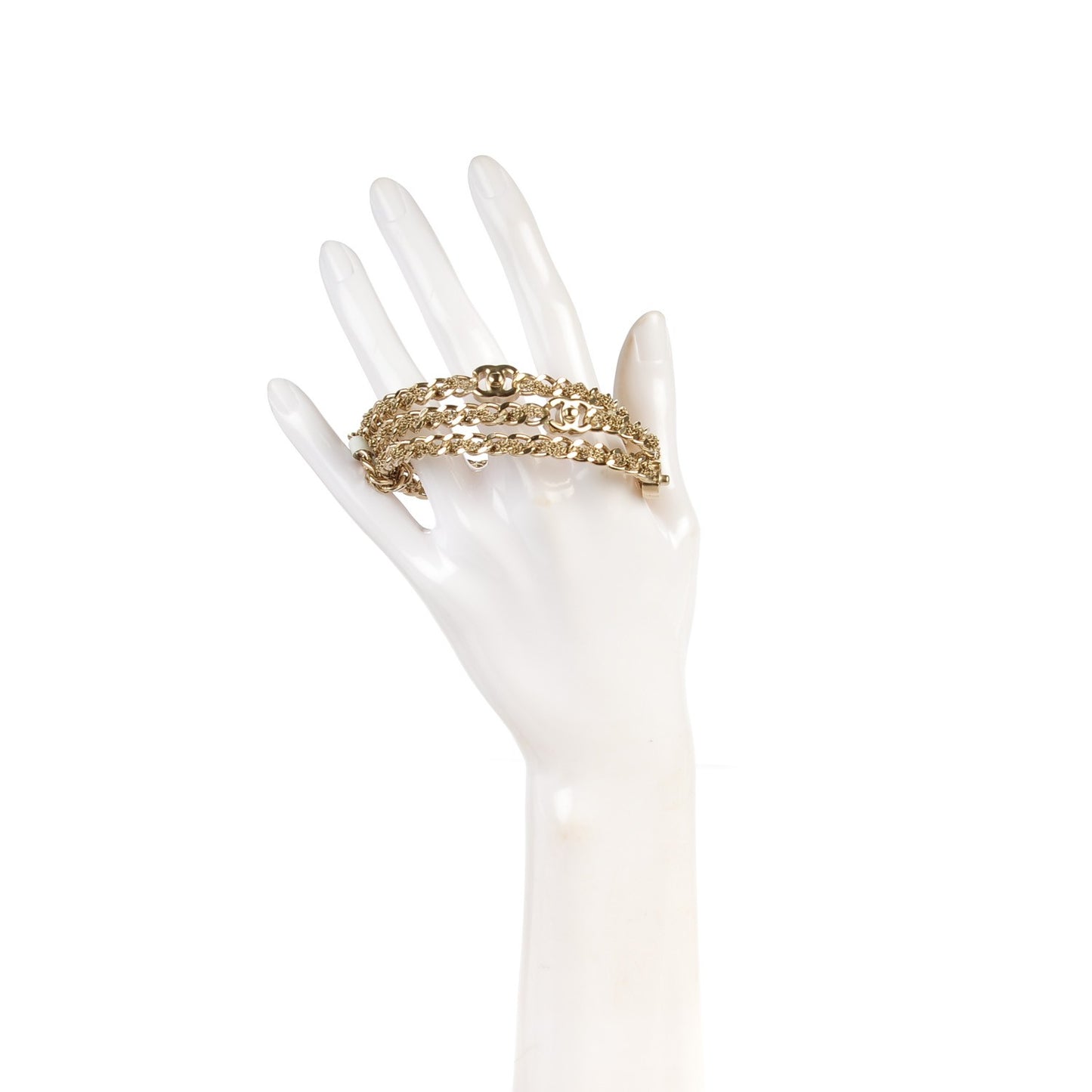 Chain CC Bangles Set of 3 Gold M