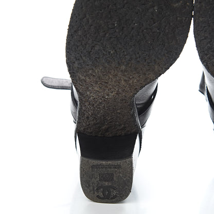 Chanel Lambskin CC Buckle Short Boots 36.5 Black 10 of 11