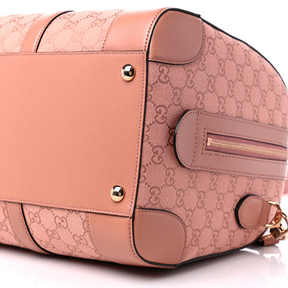 Gucci Monogram Azalea Calfskin Small Retro Interlocking G Duffle Bag Cloche Rose Pink 9 of 10