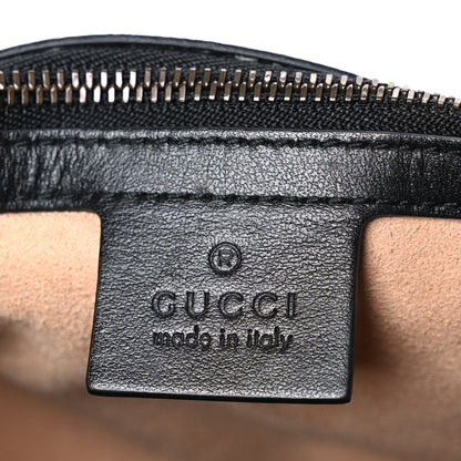 Gucci Calfskin Matelasse Medium GG Marmont Shoulder Bag Black 6 of 12