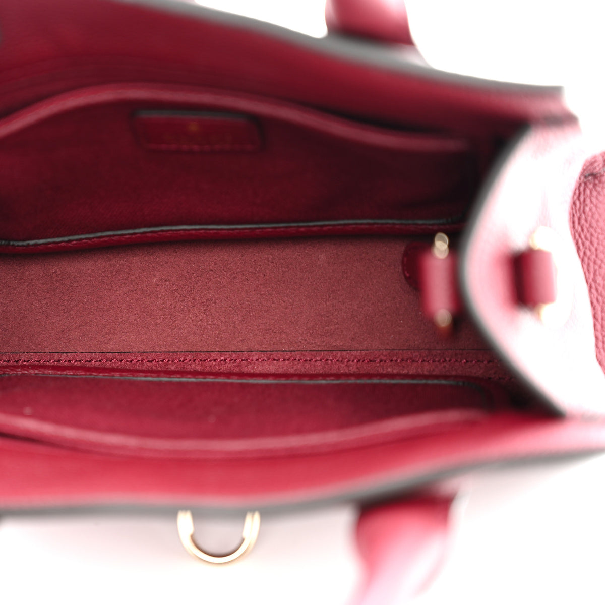 Gucci Pebbled Calfskin Small Jackie Tote Ancora Red 5 of 11